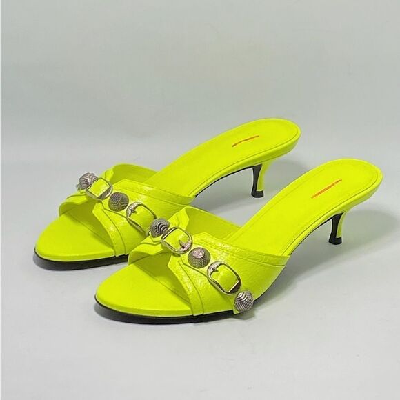 Balenciaga Women's Cagole Buckle Stud Slide Sandals size 38 - Picture 3 of 16